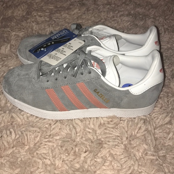 grey pink adidas gazelle